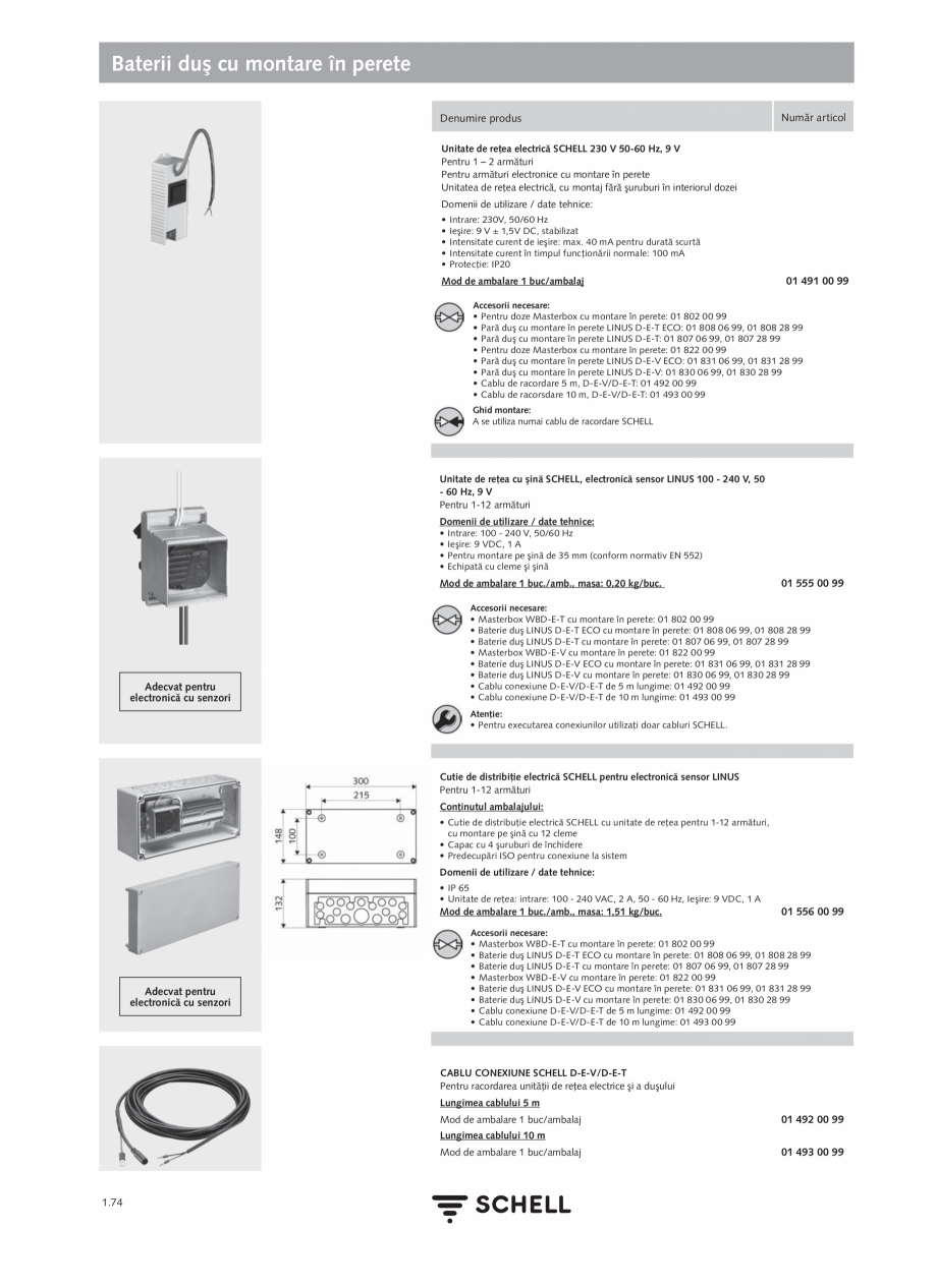 Pagina 92-Schell - Catalog general - 2020-2021  Catalog, brosura Romana  pentru priză reţea 100-240V, 50-60 ...