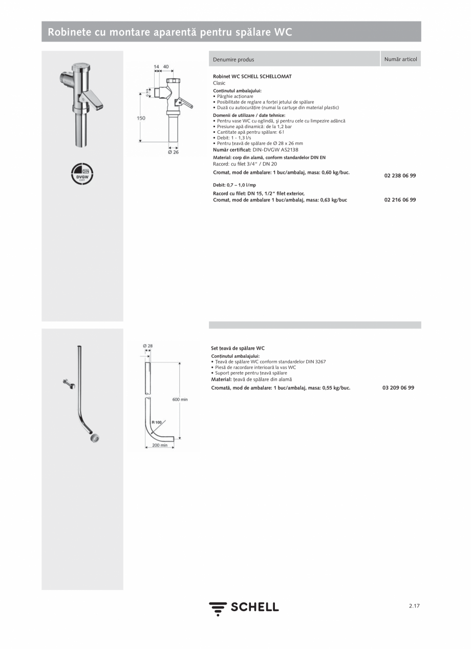 Pagina 121-Schell - Catalog general - 2020-2021  Catalog, brosura Romana 9
• Robinet colţar termostatat 09...