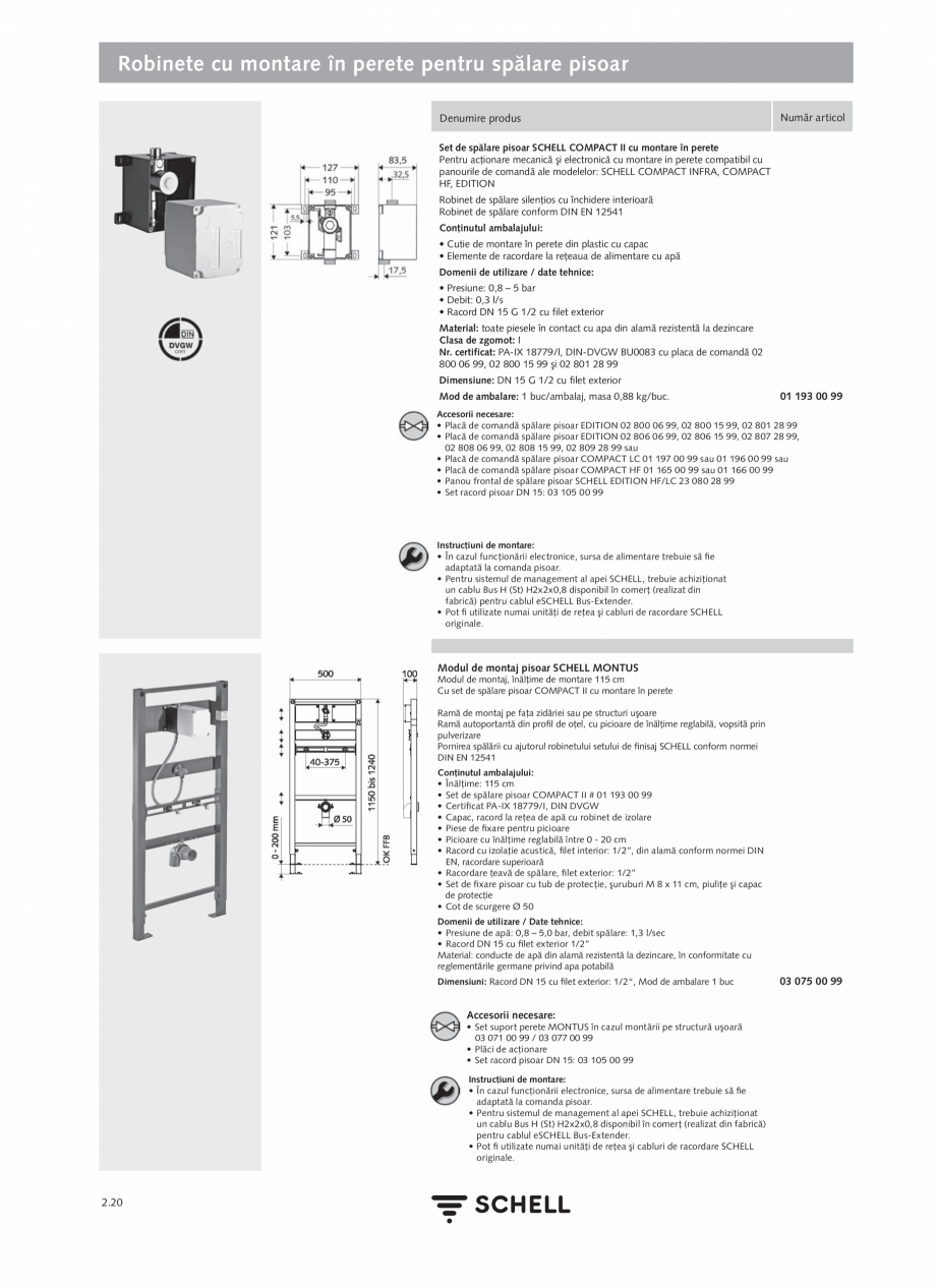 Pagina 124-Schell - Catalog general - 2020-2021  Catalog, brosura Romana rtbaterie extern cu baterie alcalină ...