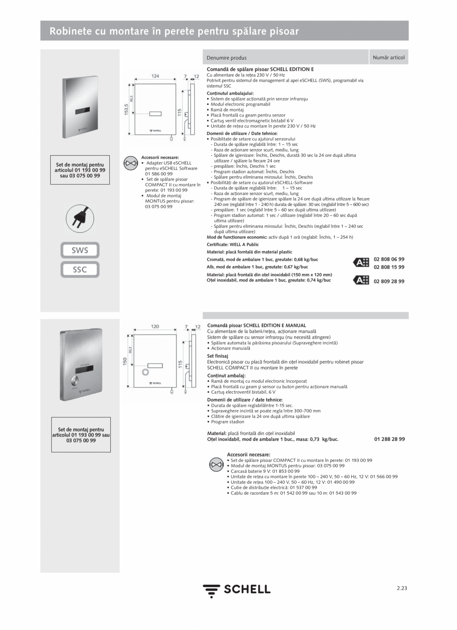 Pagina 127-Schell - Catalog general - 2020-2021  Catalog, brosura Romana curăţare 60 sec
• Posibilităţi...