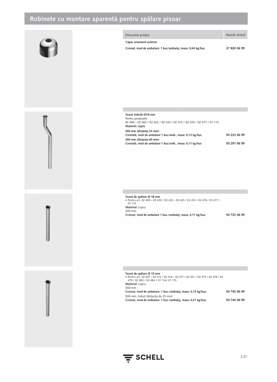 Pagina 131-Schell - Catalog general - 2020-2021  Catalog, brosura Romana ate de reglaj a jetului de apă, debit...
