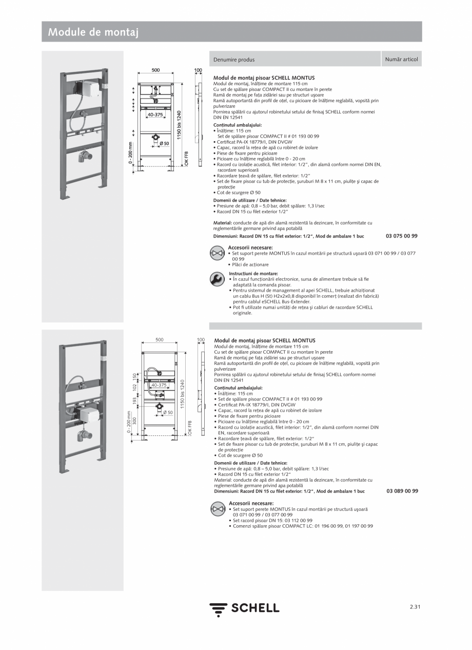 Pagina 135-Schell - Catalog general - 2020-2021  Catalog, brosura Romana  ventil electromagnetic de 6 V
•...