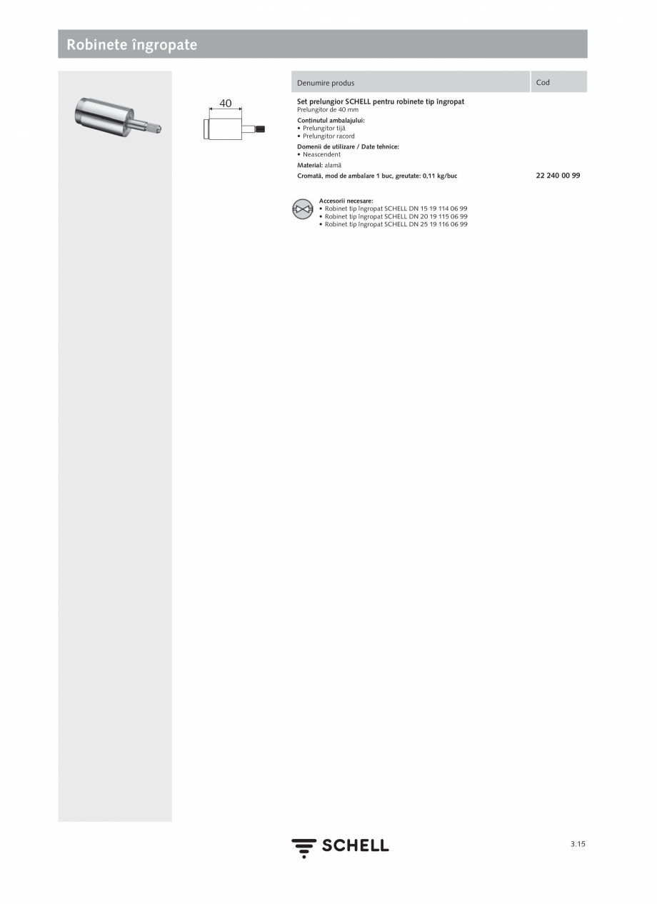 Pagina 153-Schell - Catalog general - 2020-2021  Catalog, brosura Romana onţinutul ambalajului:
• Baterie...