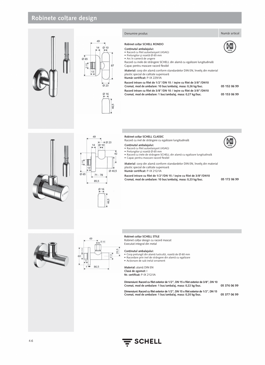 Pagina 164-Schell - Catalog general - 2020-2021  Catalog, brosura Romana are mod de funcţionare economic
1 -...