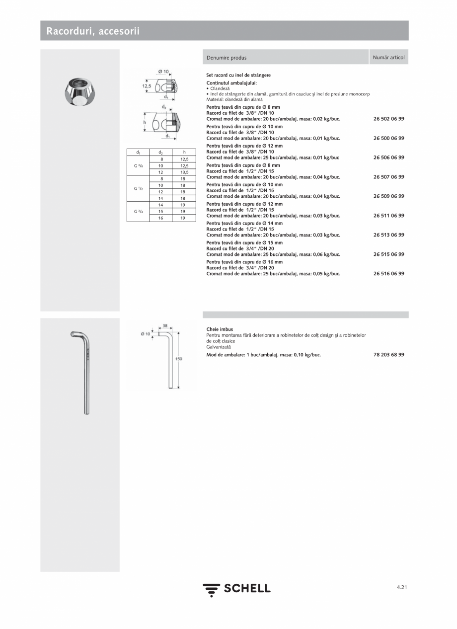 Pagina 179-Schell - Catalog general - 2020-2021  Catalog, brosura Romana  şi a armăturilor
Conţinutul...