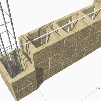 Prefabet Detaliu de armare - Garduri modulare din beton pentru curte si gradina Prefabet