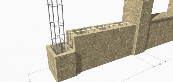 Prefabet Detaliu de armare - Garduri modulare din beton pentru curte si gradina Prefabet