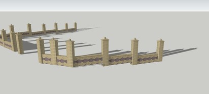 Detaliu gard - dreapta Spalat Gard din beton - detalii de proiect