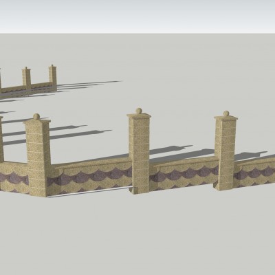 Prefabet Detaliu gard - dreapta - Garduri modulare din beton pentru curte si gradina Prefabet