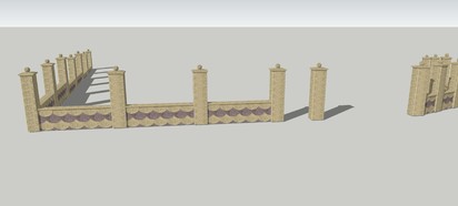 Detaliu gard - fata Spalat Gard din beton - detalii de proiect