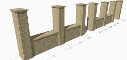 Detaliu gard spalat Spalat Gard din beton - detalii de proiect
