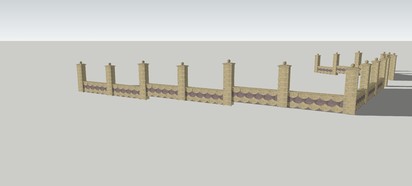 Detaliu gard - lateral stanga Spalat Gard din beton - detalii de proiect