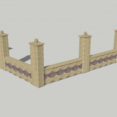 Prefabet Detaliu gard - Garduri modulare din beton pentru curte si gradina Prefabet