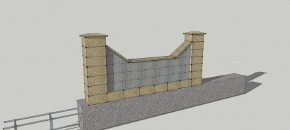 Detaliu gard  Spalat Gard din beton - detalii de proiect