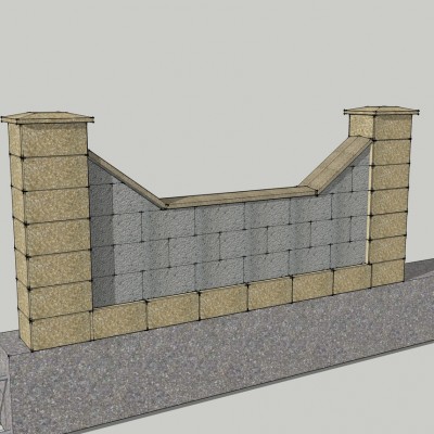 Prefabet Detaliu gard  - Garduri modulare din beton pentru curte si gradina Prefabet