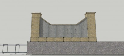 Detaliu gard Spalat Gard din beton - detalii de proiect