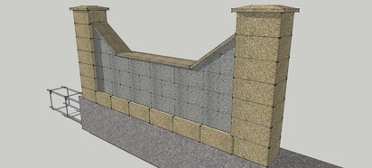 Detaliu gard Spalat Gard din beton - detalii de proiect
