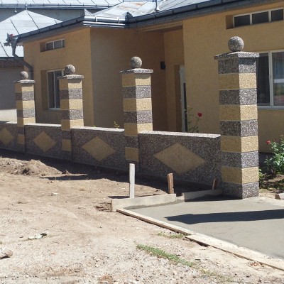 Prefabet Gard din beton, model romb - Garduri modulare din beton pentru curte si gradina Prefabet