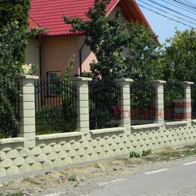 Prefabet Gard Arcadia crem - Garduri modulare din beton pentru curte si gradina Prefabet