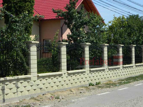 Prefabet Gard Arcadia crem - Garduri modulare din beton pentru curte si gradina Prefabet