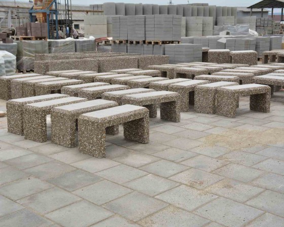 Prefabet Banci din beton - Mobilier urban din beton si piatra spalata Prefabet