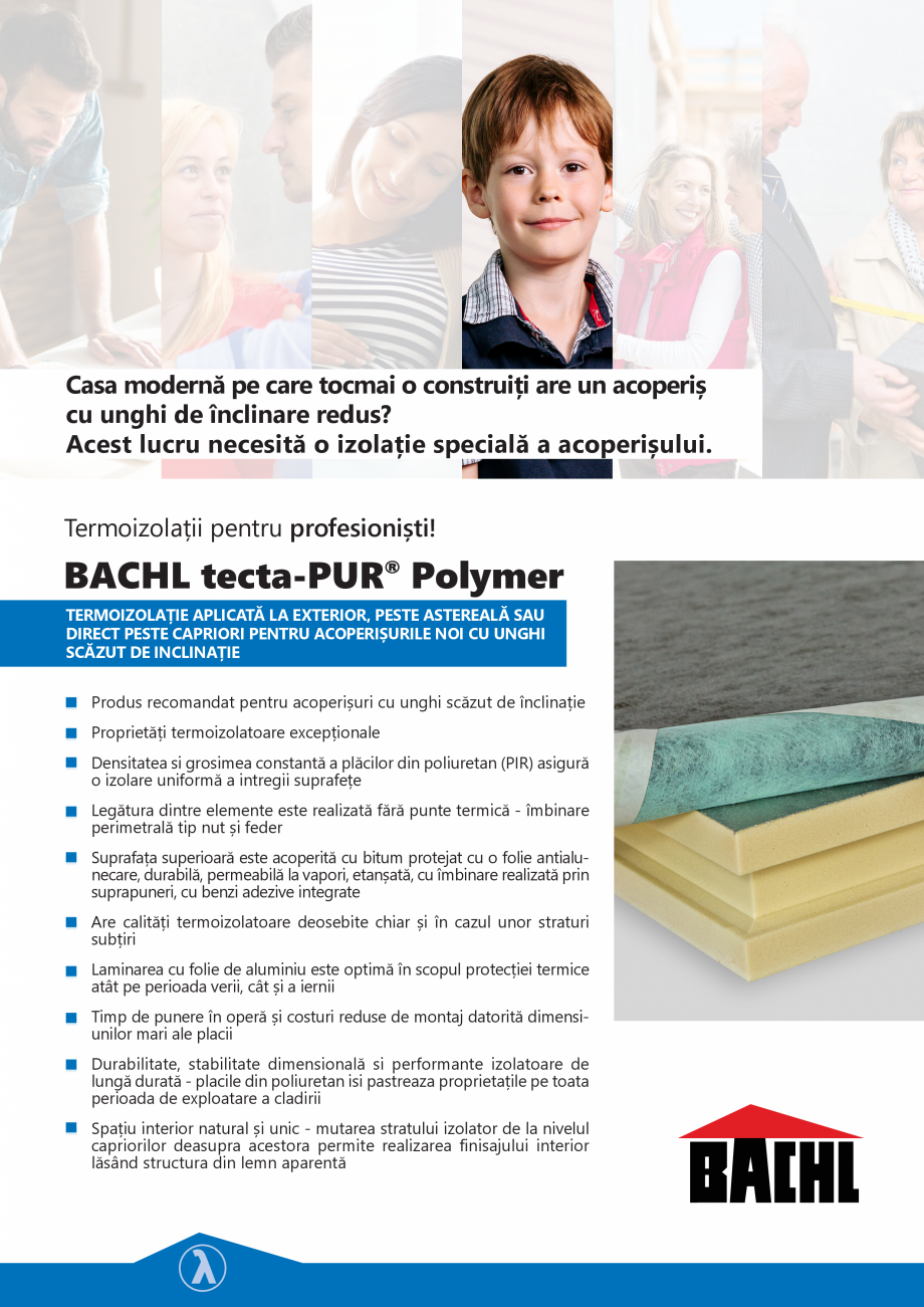 Pagina 1 - Placi termoizolante rigide din poliuretan BACHL tecta-PUR® Polymer Fisa tehnica Casa ...