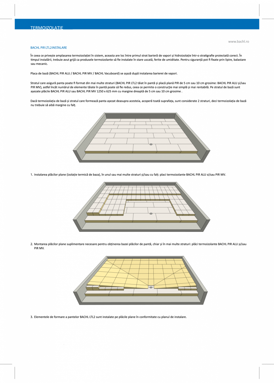 Pagina 3-Element de panta din izolatie termica BACHL PIR LTL 2 Fisa tehnica Romana 