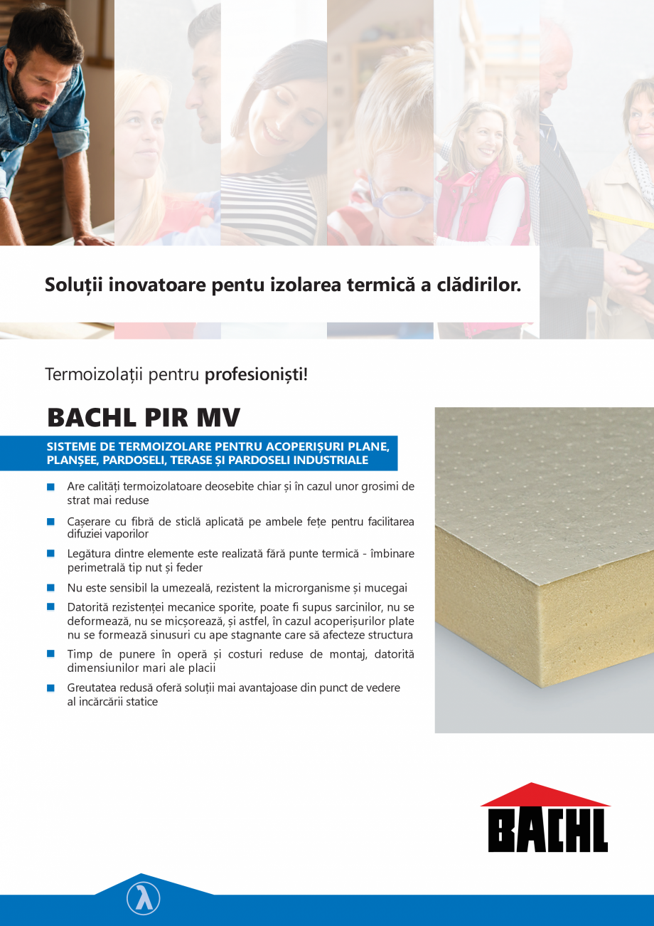 Pagina 1 - Placi termoizolante rigide din poliuretan BACHL PIR MV Fisa tehnica Soluții inovatoare...
