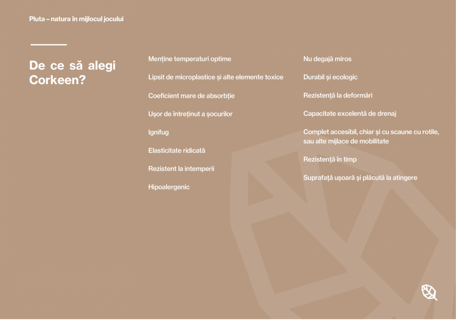 Pagina 18-Pardoseli din pluta pentru locuri de joaca Corkeen by Amorim Catalog, brosura Romana 