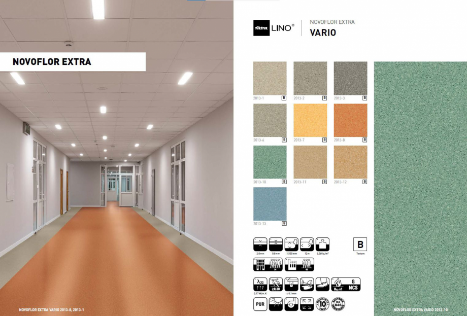 Pagina 1-Pardoseala din PVC  Fatra Novoflor Extra Vario Fisa tehnica Romana 
