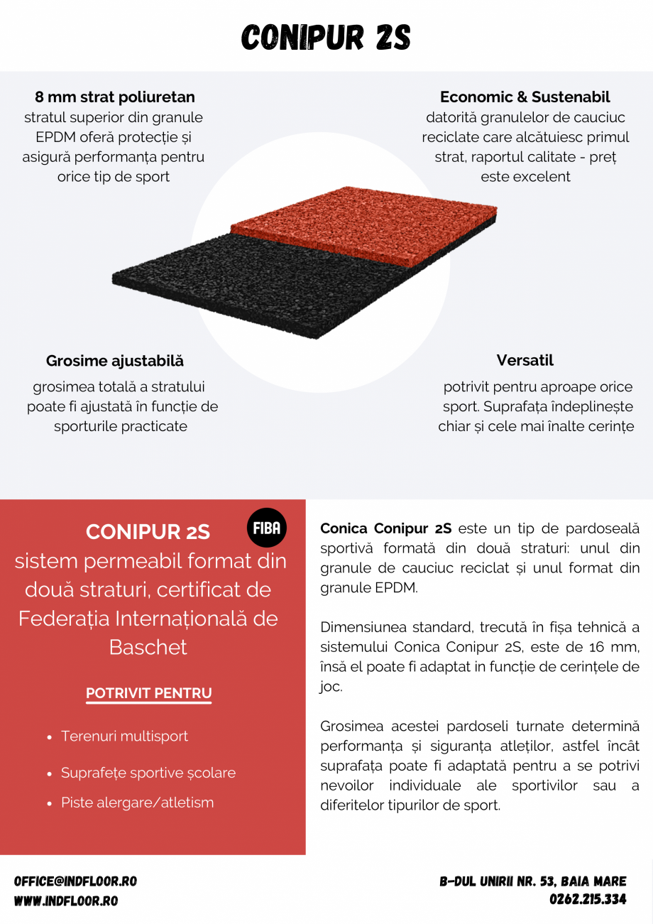 Pagina 1-Sisteme turnate tip tartan pentru terenuri tenis - Conica Conipur 2S CONICA outdoor  Catalog,...