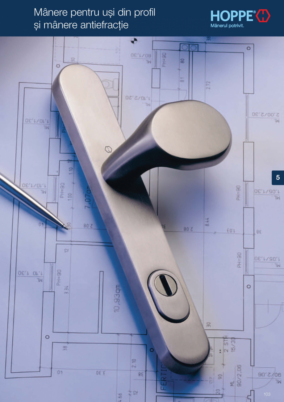 Pagina 1-Manere pentru usi din profil si manere antiefractie HOPPE Catalog, brosura Romana 