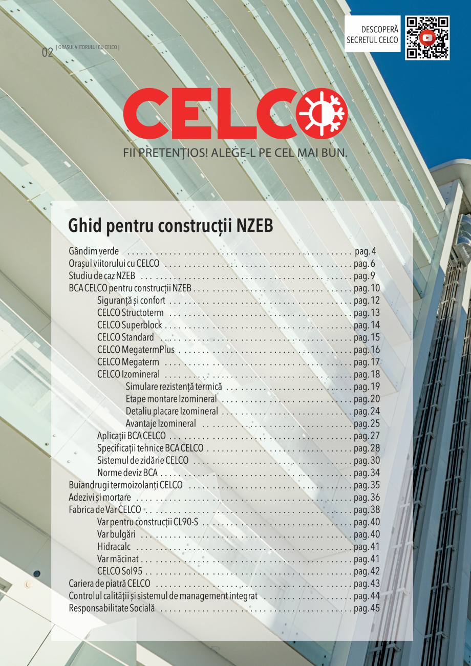 Pagina 2-Pliant CELCO General 2024  Catalog, brosura Romana 