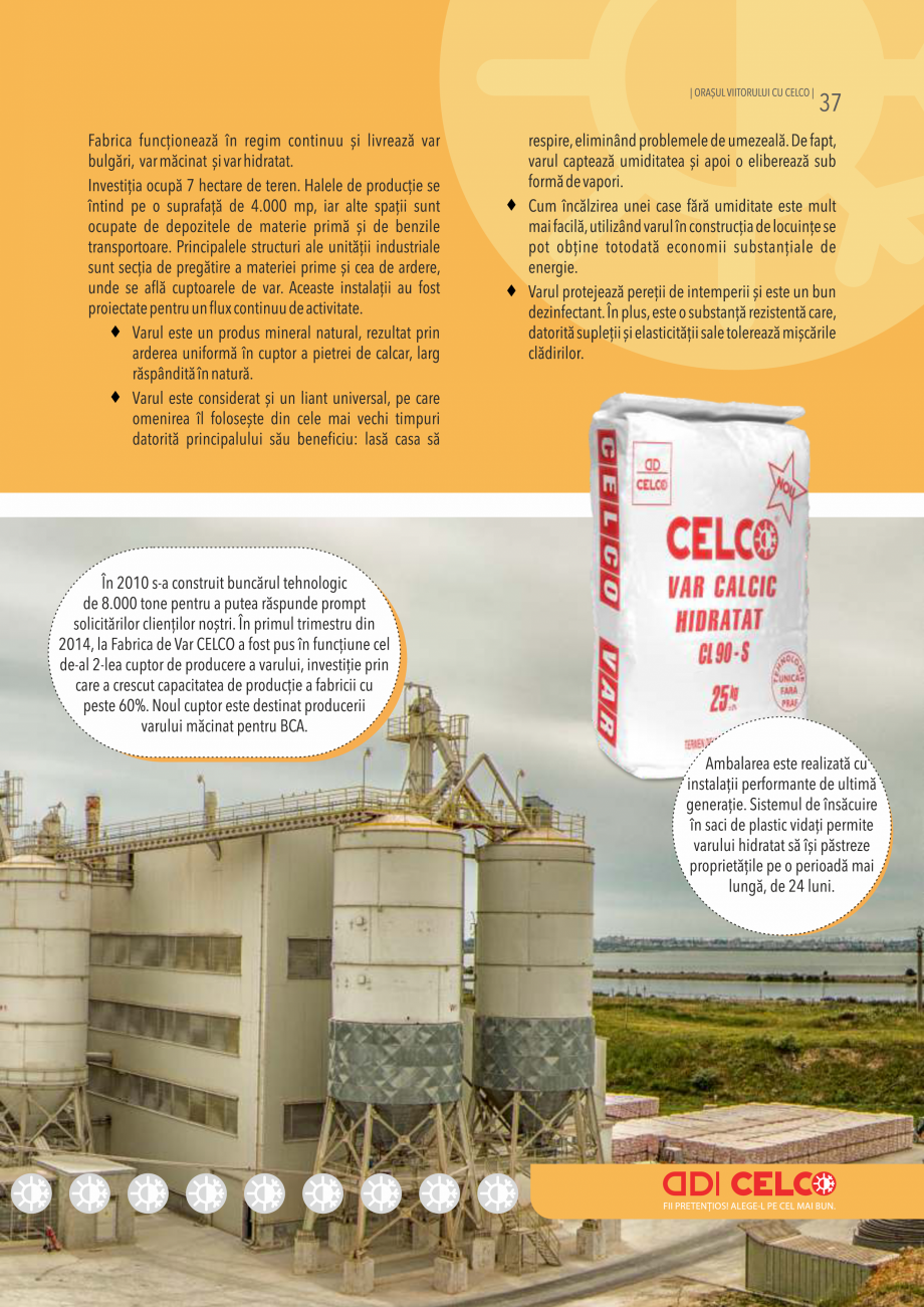 Pagina 37 - Pliant CELCO 2019 CELCO Var industrial bulgari, calcic nestins, CL90-Q lu, Var calcic...