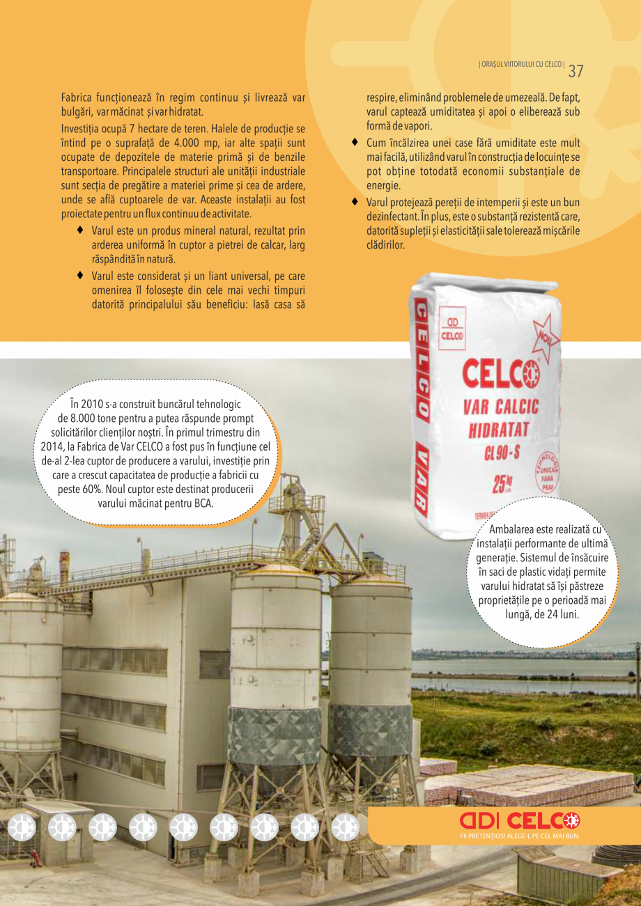 Pagina 37-Pliant CELCO 2019 CELCO Var industrial bulgari, calcic nestins, CL90-Q lu, Var calcic hidratat...