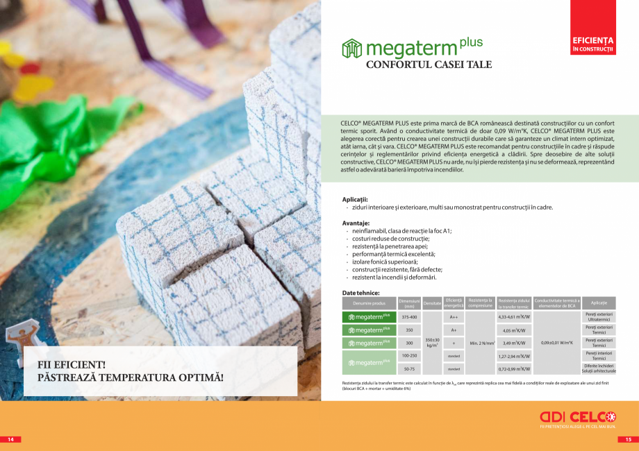 Pagina 1-BCA - beton celular autoclavizat CELCO MEGATERM PLUS Fisa tehnica Romana 1

2

