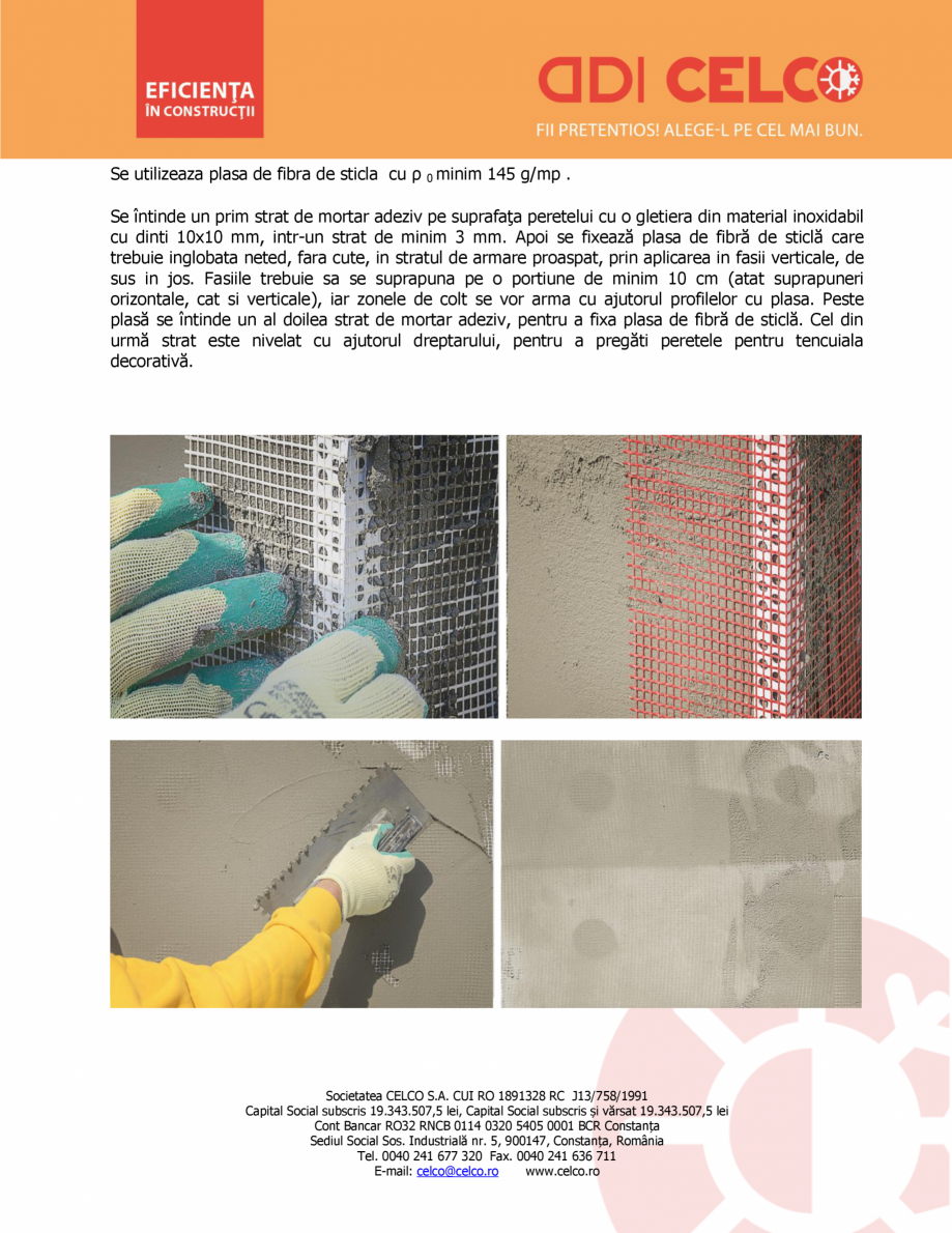 Pagina 6-Etapele de montare ale izolatiei din BCA CELCO MEGATERM CELCO Instructiuni montaj, utilizare Romana ...