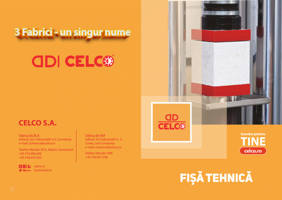 Pagina 1-BCA - beton celular autoclavizat CELCO STRUCTOTERM, SUPERBLOCK, MEGATERM, STANDARD, MEGATERM PLUS,...