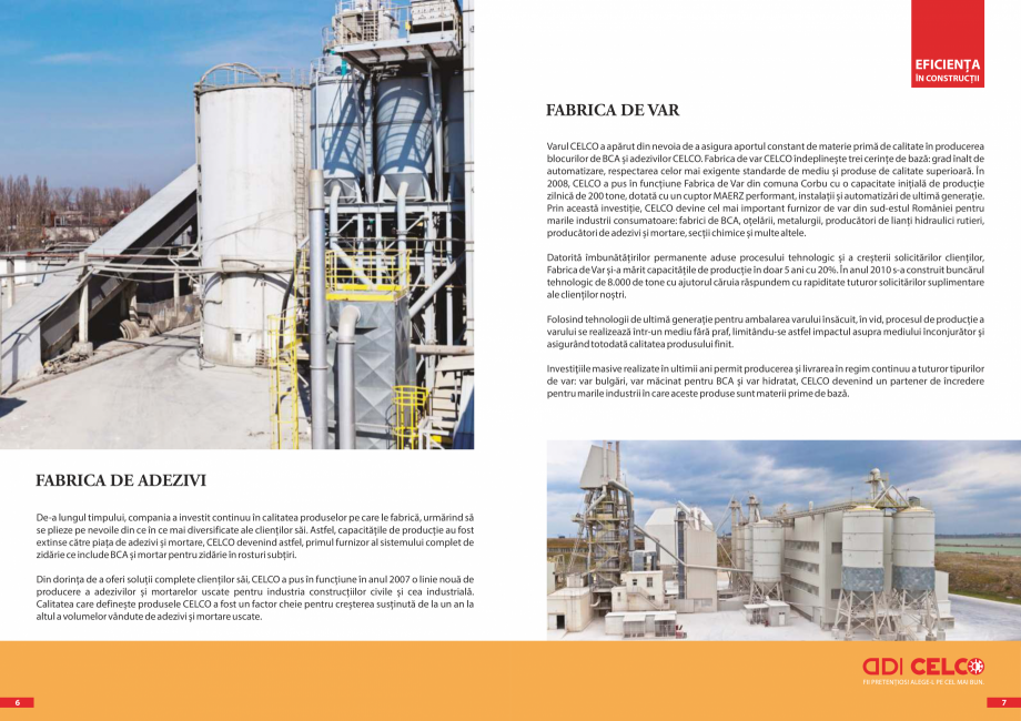 Pagina 4-CELCO - Povestea BCA CELCO STRUCTOTERM, SUPERBLOCK, MEGATERM, STANDARD, MEGATERM PLUS, CELCO®...