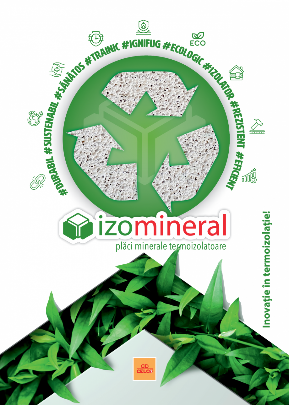 Pagina 1-Placi minerale termoizolatoare Izomineral 2024 CELCO Catalog, brosura Romana...