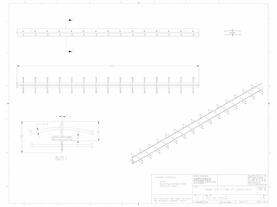 Pagina 1-CAD-DWG Profile pentru rosturi 130x2 HCJ Detaliu de produs HC-Delta (+) 
