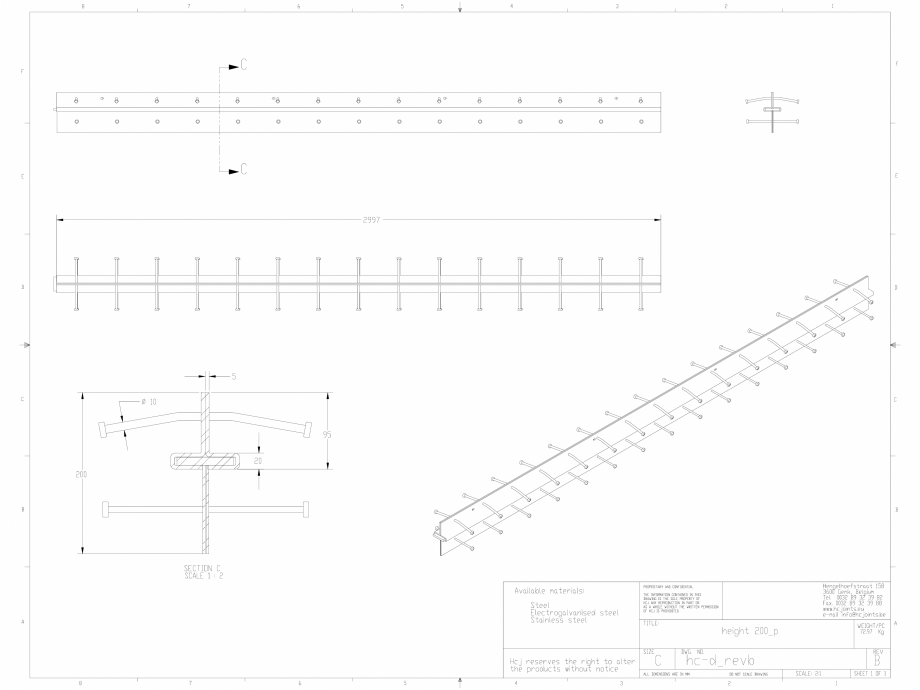 Pagina 1 - CAD-DWG Profile pentru rosturi 200x2 HCJ Detaliu de produs HC-Delta (+) 