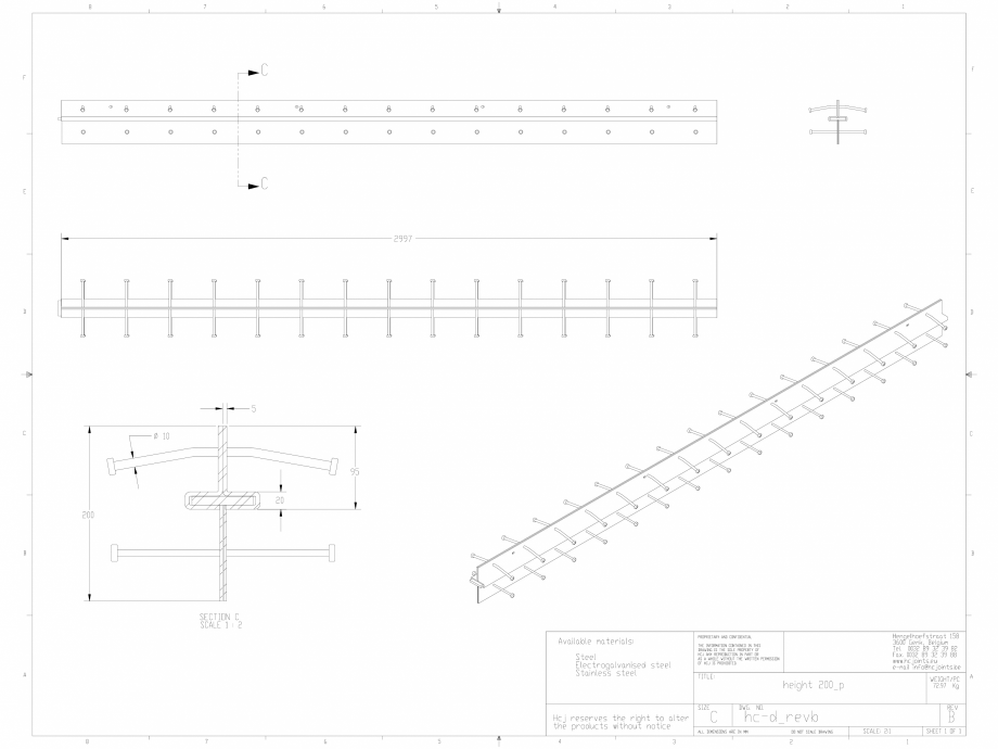 Pagina 1-CAD-DWG Profile pentru rosturi 200x2 HCJ Detaliu de produs HC-Delta (+) 