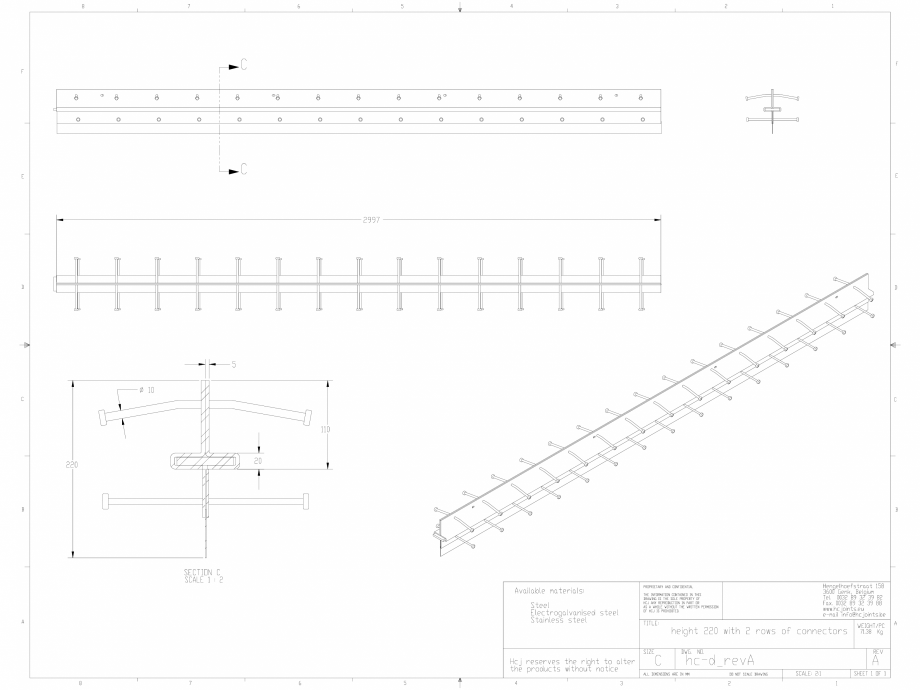 Pagina 1 - CAD-DWG Profile pentru rosturi 220x5 HCJ Detaliu de produs HC-Delta (+) 
