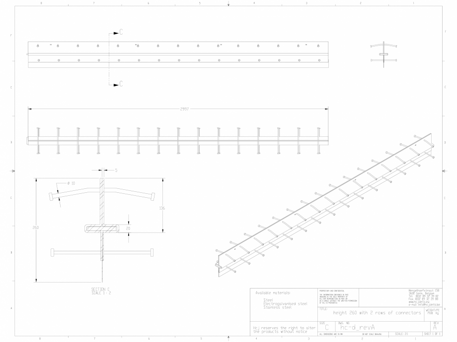 Pagina 1-CAD-DWG Profile pentru rosturi 260x5 HCJ Detaliu de produs HC-Delta (+) 