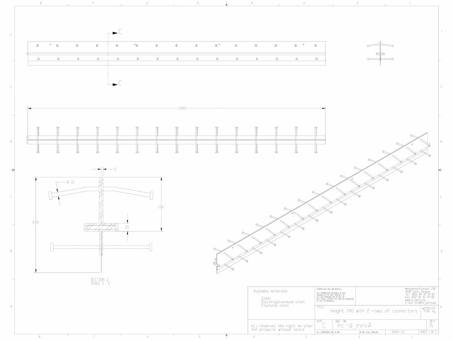 Pagina 1-CAD-DWG Profile pentru rosturi 240x5 HCJ Detaliu de produs HC-Delta (+) 