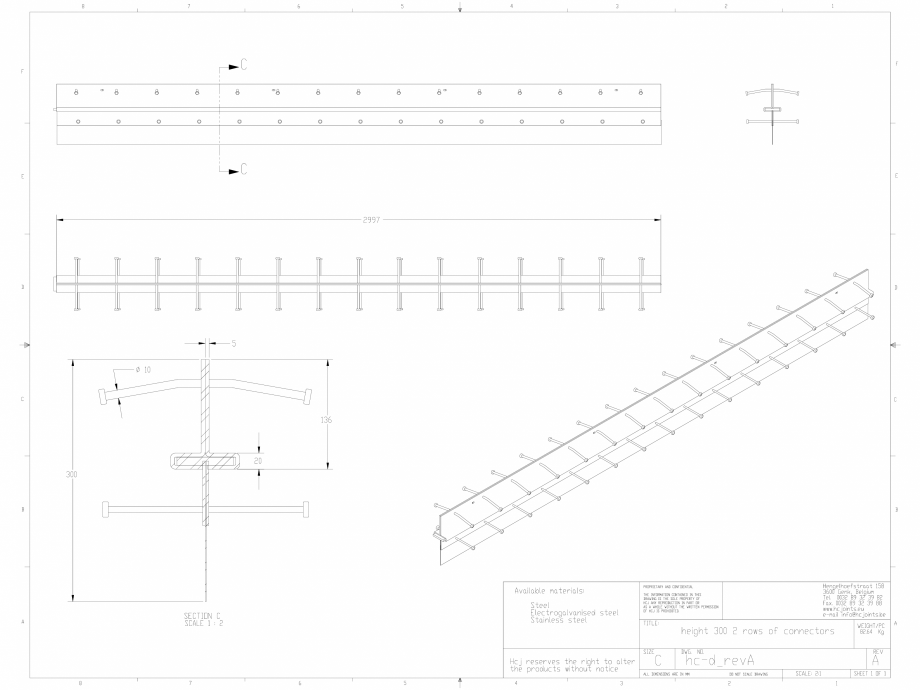 Pagina 1-CAD-DWG Profile pentru rosturi 300x5 HCJ Detaliu de produs HC-Delta (+) 