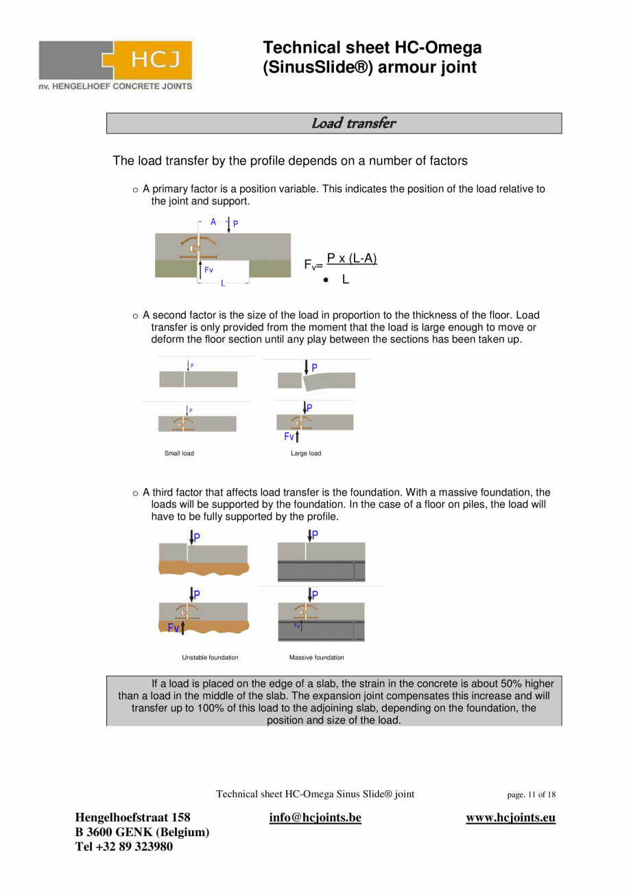 Pagina 11-Profile pentru rosturi utilizate la pardoselile din beton HCJ HC-Omega Sinus Slide Fisa tehnica...