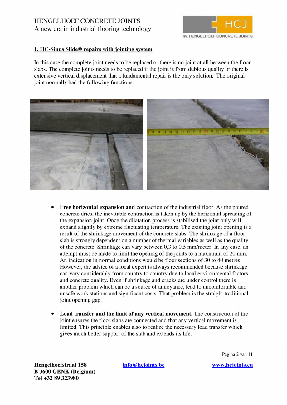 Pagina 2-Profile pentru reparatii de durata in industria podelelor HCJ HC-Delta Sinus Slide Catalog, brosura ...