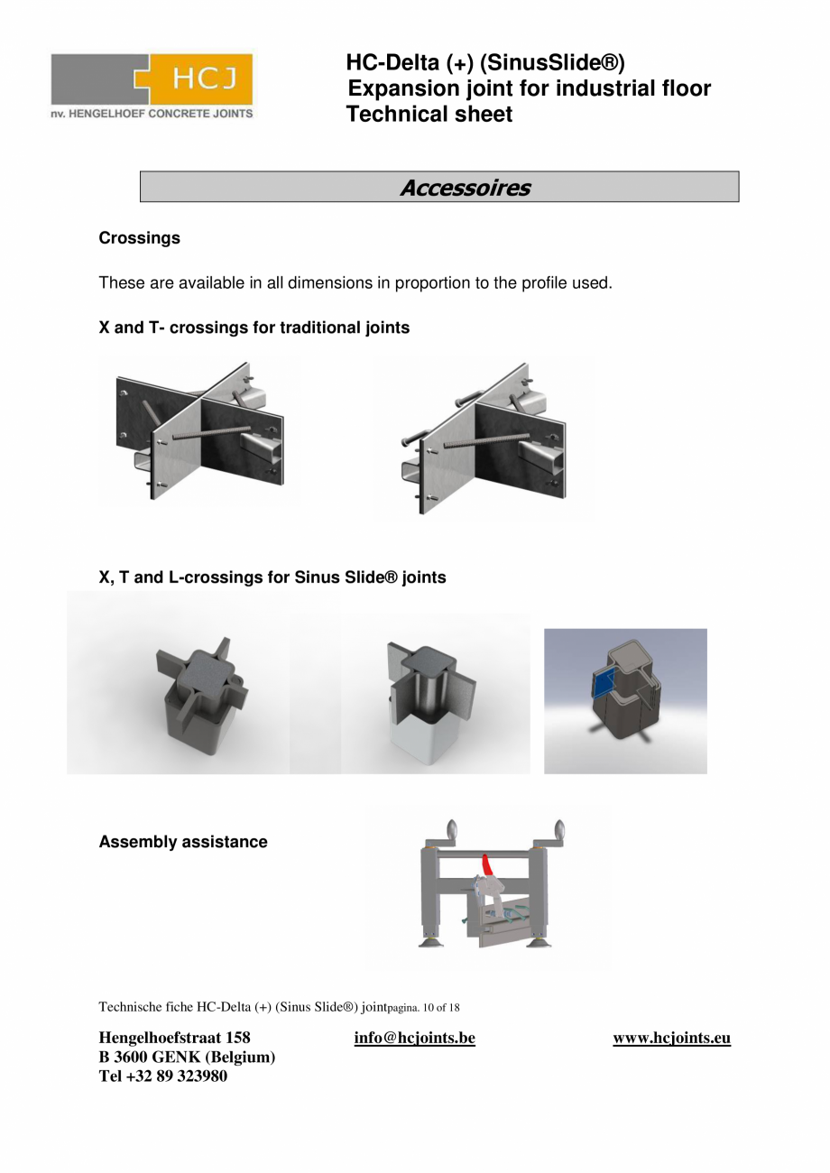 Pagina 10-Profile de dilatatie pentru podele industriale HCJ HC-Delta Sinus Slide Fisa tehnica Engleza -Delta ...